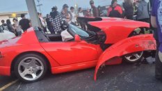 Dodge Viper отиде за скрап след гонка с Integra