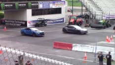 Най-бързата Tesla загуби от кола с двигател с вътрешно горене