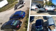 Ядосани гръцки таксиметрови шофьори разбиват колите на Uber