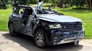 Дори балистична ракета не можа да спре този VW Touareg