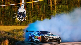 Рали шампион дрифти по улиците с Toyota GR Supra