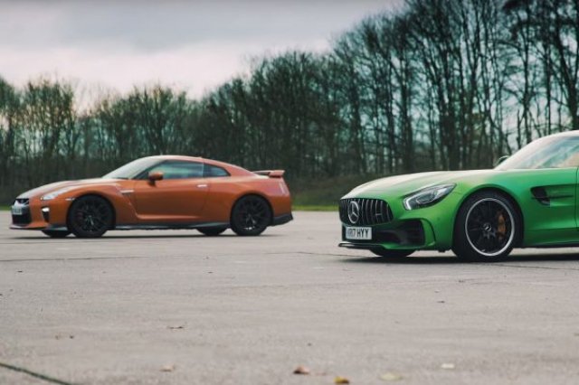 Nissan GT-R срещу Mercedes-AMG GT R: кой кого? (ВИДЕО)