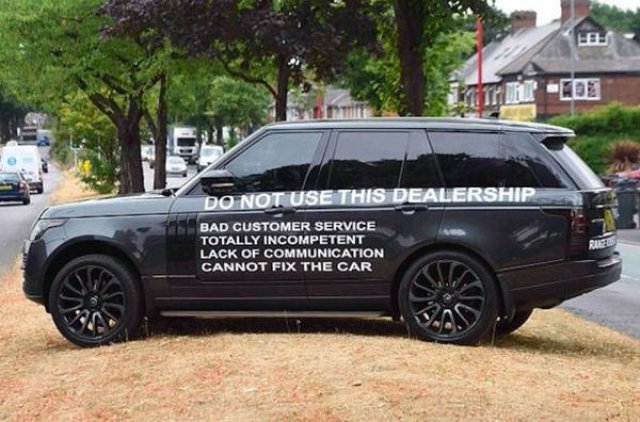 Собственик на Range Rover си отмъсти за отказ на ремонт