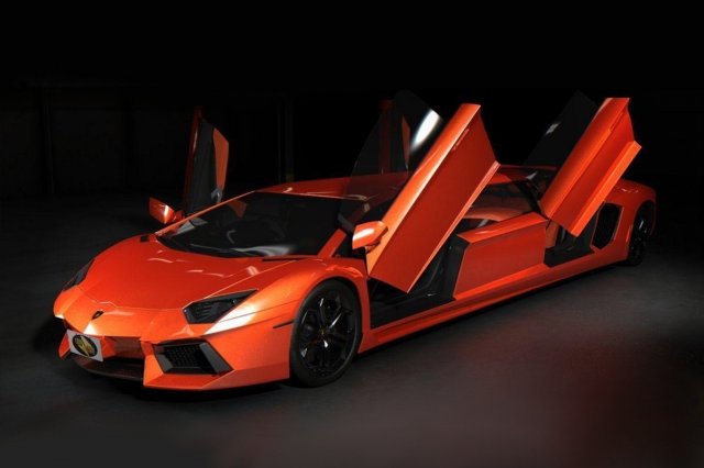 Aventador блести и като лимузина
