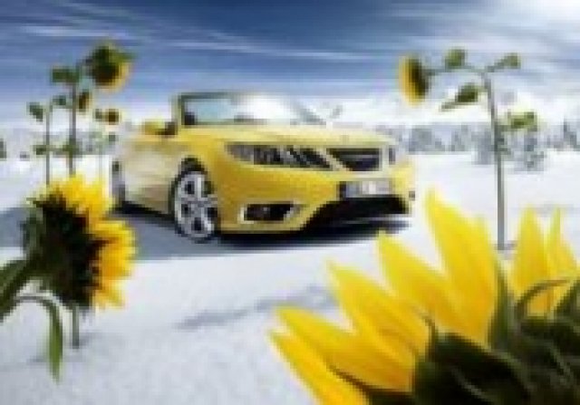 Saab 9-3 Cabriolet изгрява от север