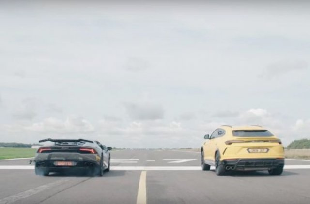 Urus срещу Huracan на пистата (ВИДЕО)