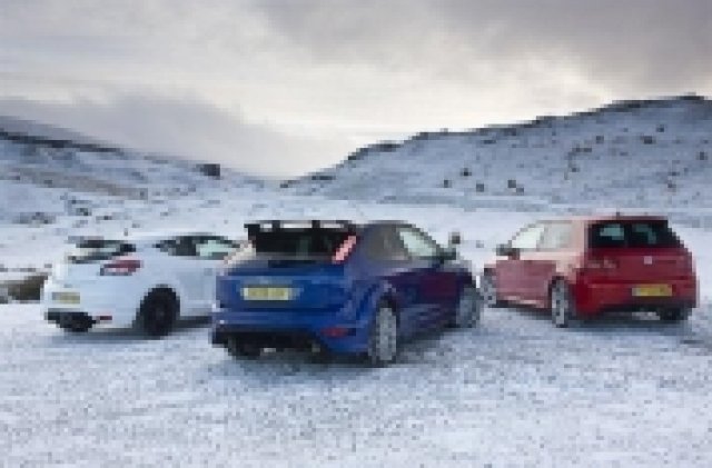VW Golf R vs Ford Focus RS vs Renault Megane 250