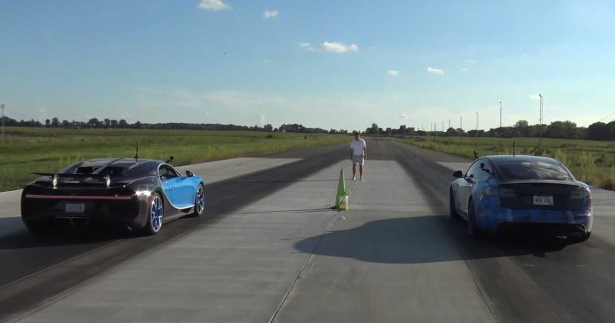 Tesla Model S Plaid или Bugatti Chiron – кой е по-бърз? - AУТОМЕДИЯ