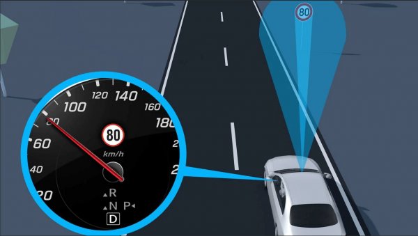 Следва разпространената през последните години система за разпознаване на пътните знаци, която никак не е евтина. Проблемът при нея е, че понякога не работи правилно и може да заблуди човека зад волана. Ако пътният знак не е поставен правилно - например, по някаква причина стои накриво, "умната електроника" може да го пропусне.
