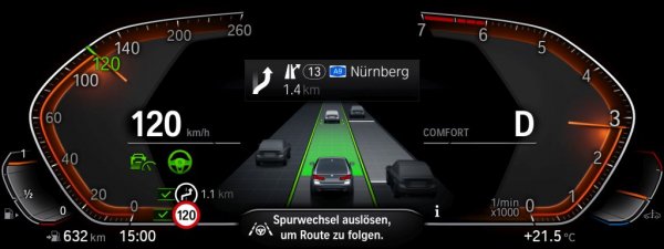 Когато е оборудван с BMW Live Cockpit Professional, автомобилът следи околната среда и всички други коли около вас, включително и отзад. Може да ги изобрази триизмерно на приборния екран, и да оцвети в червено онези, които са твърде близо или карат опасно. 
Новата Серия 5 има и система за видеозапис на всички пътни ситуации, което е полезно при злополука за установяване на застрахователна вина. 
