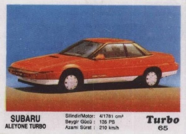 Пълна серия от 100 картинки "Turbo".