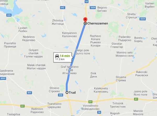 Проблемен е най-вече участъкът след село Труд - прав път с изключително натоварено движение. 
