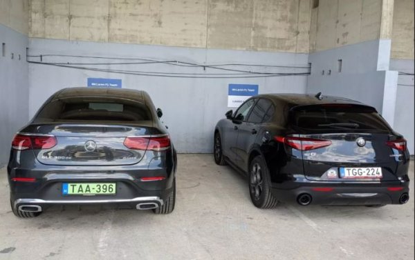 Mercedes-Benz GLC300 de &ndash; Даниел Рикиардо

Alfa Romeo Stelvio &ndash; Ландо Норис