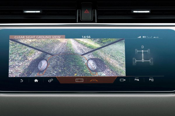 Камери в огледалата на вратите и на предната решетка на практика правят капака на автомобила невидим. Видеозаписи на живо от предните колела и земята под капака се показват на екрана на информационно-развлекателната система в автомобила, което улеснява шофьора при паркиране на трудно място, качване на високи бордюри и каране по коловози през зимата или офроуд по време или след дъжд. Системата Clearvision на Jaguar Land Rover - първата такава по рода си, показва 8,5 м пред предното стъкло, 1,2 м встрани от огледалата на вратите и 15 м отпред на автомобила. Системата се появи за първи път тази година на новия Range Rover Evoque като опция за базовия модел, за S и SE, но е стандартна за топ модификацията HSE.