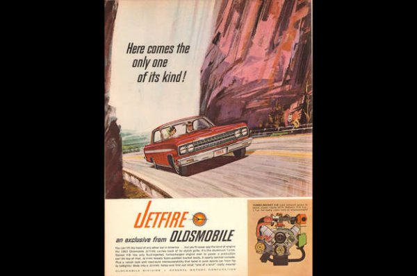 Дори когато Jetfire беше нов през 1962 г., турбокомпресорът всъщност не е нещо ново за автомобилите.Още през 1952 г. на старт на &bdquo;500 мили на Индианаполис&ldquo; застава кола с тубодизелов двигател (да, това е дизел). Именно Jetfire обаче беше първият, който пренесе технологията на обществените пътища, заедно с Chevrolet Corvair Monza.