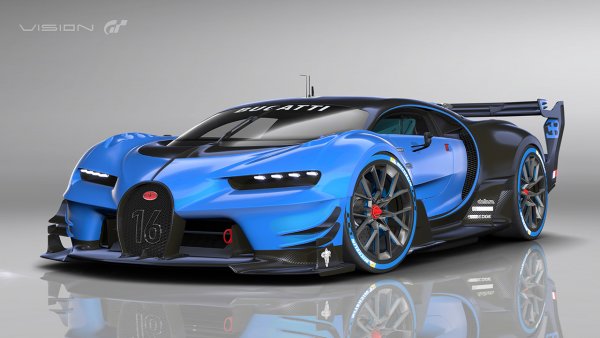 Чували ли сте за Bugatti VGT? Всъщност през 2015 г. именно благодарение на този концепт светът научи как ще изглежда хиперавтомобилът Bugatti Chiron, който дебютира година по-късно.
На хартия VGT е забележимо по-бърз от Chiron. В разработката на състезателната кола участват инженерите на самия Bugatti. Те решават, че тя ще получи задвижване на всички колела, W16 двигател, развиващ 1673 коня и ускорение до 450 км/ч.
Един от източниците на вдъхновение за дизайнерите е Bugatti Type 57 Tank, който печели "24-те часа на Льо Ман" през 1937 и 1939 година. Всеки дизайнерски елемент в този проект си има функция. Така например радиаторната решетка поддържа предния сплитер, а задната "перка" крие задвижванията на регулируемото задно крило, оборудвано с въздушна спирачка и DRS система. Поредното потвърждение на това колко сериозно брандовете се отнасят към автомобилните видеоигри.