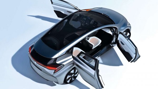 Renault Eolab е прототип с плъг-ин хибридно задвижване, който бе представен на автомобилния салон в Париж през 2014 година. Асиметрията тук е лесно видима - в различния брой врати от всяка страна.