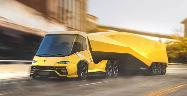 Тирът Lamborghini е "създаден" на базата на кросоувъра Urus. Подобно на всички съвременни модели на италианската компания, той има ефектни и рязко изрязани плоскости. Тук полуремаркето е по-стилно и по-достойно за внимание от кабината, която прилича на някой съвременен автомобил на Peugeot или Hyundai.