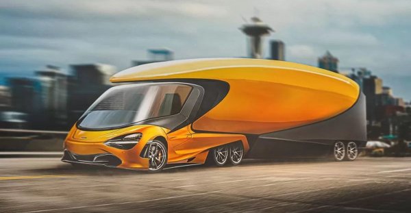 Тирът McLaren е създаден на базата на модела 720S, но не е изпипан много добре. Очевидно изглежда не като скица на професионален дизайнер, а на ученик от горните класове. Това е може би най-слабият рендър на Fleet Logging.