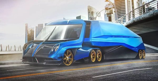 За основана на камиона на Pagani е взет моделът Zonda Tricolore. Най-интересните неща при него са огромната чистачка за предното стъкло, като при истинския суперавтомобил, както и предната оптика с форма на капка. Съчетанието между синия цвят на каросерията и златистите джанти пък е убийствена.