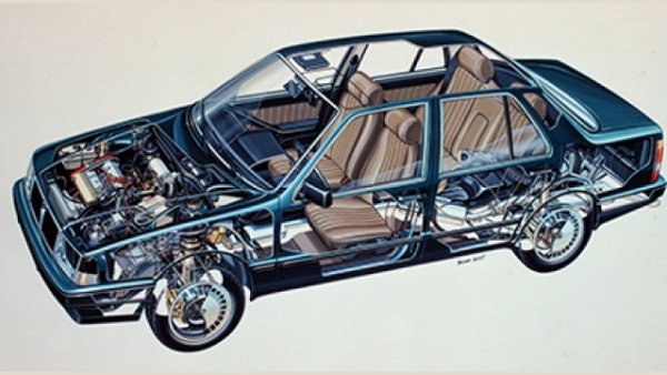 Производната платформа на Lancia Thema беше проектът "Тип 4", един от първите случаи на споделяне на архитектури между различни групи. Всъщност Fiat Croma , Alfa Romeo 164 (от 1987) и Saab 9000 също са родени там, въпреки че се различават до голяма степен по отношение на технологията. 

Спирачната система използваше самовентилиращи се дискове отпред, спирачен регулатор отзад и елементарна електрохидравлична антиблокираща система, предшественик на ABS. 

В списъка имаше три трансмисии: петстепенна механична скоростна кутия и две тристепенни автоматични, едната от които, Ap, беше запазена за 2.0 атмосферния двигател, а другата, от немския Zf , за V6. Що се отнася до технологичния профил, Thema се похвали с приемането на Control System , електронно устройство, насочено към наблюдение на състоянието на автомобила, показващо всякакви аномалии с LED светлини и индикатори. Модерна технология, която обаче щеше да се превърне сред основните слабости на флагмана през годините.