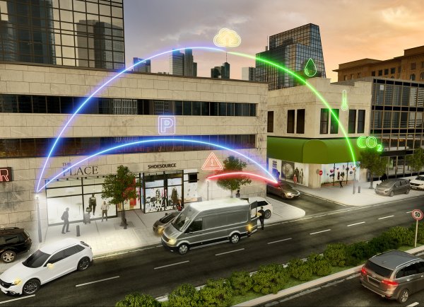 Интелигентните улични лампи пестят много енергия, като се включват само при преминаване на автомобил. Освен това събират и разпращат данни за състоянието на пътя, за евентуални препятствия по него и за свободните места за паркиране