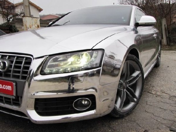 Audi S5 от българската Miro-Folio (оптична доработка с фолио с хром ефект)