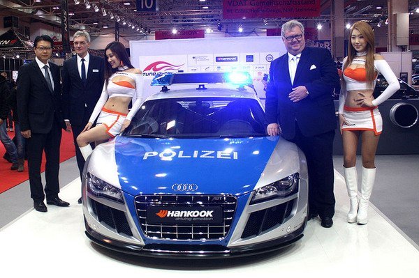 Audi R8 GTR - суперпатрулка за немската полиция от Abt и Hankook