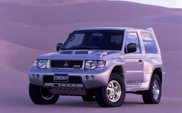 Рали "Дакар" има заслужената репутация на едно от най-тежките и предизвикателни състезания в света. Лудостта по супермощни прототипи обхваща и пустинния маратон, което принуждава организаторите да въведат хомологация за автомобилите, с цел изравняване на силите и намаляване на рисковете. Така, за да може да се включи в надпреварата, Mitsubishi създава модела Pajero Evo, който е базиран на второто поколение Pajero с къса база.

Машината използва 3,5-литров V6 двигател с мощност от 280 конски сили, диференциали с ограничено приплъзване отпред и отзад, както и окачване с по-дълъг ход. От модела за клиенти са произведени 2500 бройки, всички с десен волан - за европейските водачи се предлагал заводски кит за обръщане на дирекцията. Резултатът - началото от серия 12 титли от "Дакар".