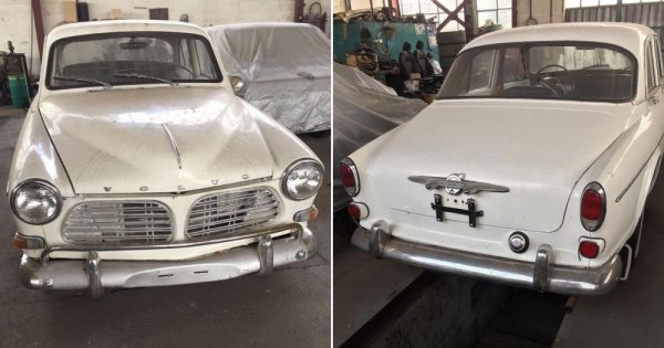 В обявата е посочено като Volvo 1800, което навежда на мисли за P1800 - първия световноизвестен модел на Volvo (благодарение отчасти на дизайна, дело на Пеле Петершон под менторството на Пиетро Фруа, и отчасти на факта, че Роджър Мур караше такова в "Светецът"). По снимките обаче съдим, че става дума за Volvo 122, известно още като Amazon. Тази кола е произведена през април 1963, има бензинов двигател с 95 конски сили и се предлага в Бургас. 
