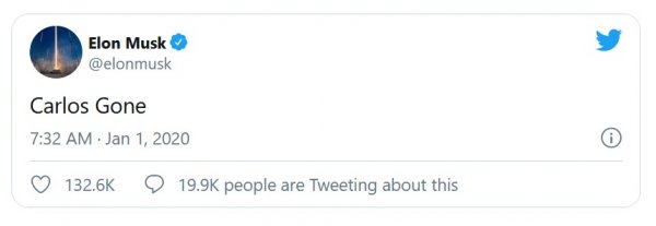 Английският език е благоприятен за каламбури, и Мъск се възползва при всеки удобен случай - като например при този коментар за бягството на Карлос Гон, чиято фамилия звучи точно като глагола за "отиде си". 
