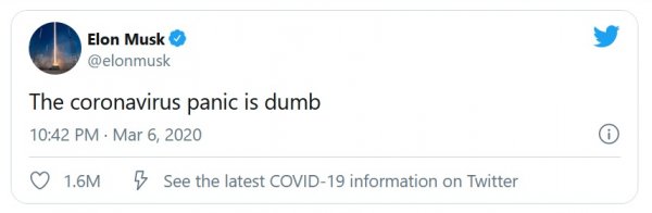 Мъск бе от съвсем малкото популярни личности, осмелили се да изкажат съмнения за адекватността на мерките срещу корнавируса през пролетта. Ако си спомним нелепите и непоследователни действия от март и април, ще видим колко прав е бил.
