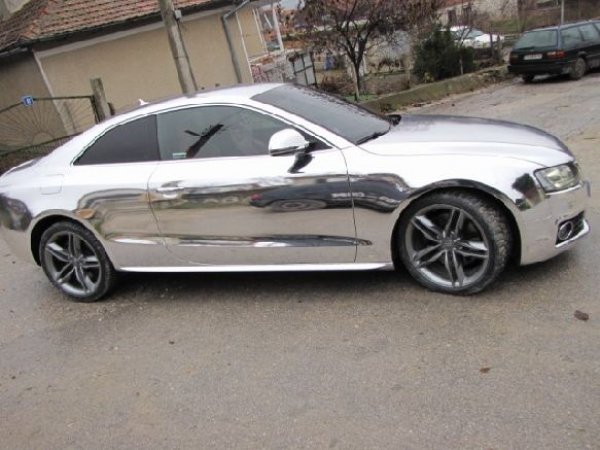 Audi S5 от българската Miro-Folio (оптична доработка с фолио с хром ефект)