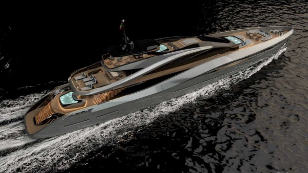 Създаден в сътрудничество с италианската корабостроителница Rossinavi, този Super Sport 65 е визията на Pininfarina за страхотна луксозна яхта. Дълга не по-малко от 65,5 м и широка максимум 11 м, макар и с водоизместимост от едва 2,2 м този малък кораб има такива размери, което му позволява лесно да влиза в пристанища и заливи, до които други яхти с неговите пропорции нямат достъп. Дизайнът също така е взел много детайли от света на автомобилите, освен това има няколко етажа.