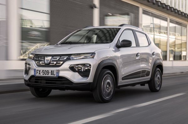 Dacia Spring, чиито доставки ще започнат тази есен, в момента държи титлата за най-евтиният пълноценен електромобил в Европа. Румънският модел също е дериват на автомобил, произвеждан за Китай.
Spring е с дължина от едва 3,73 метра, поради което няма кой знае какво място за батерия и тя е с капацитет от 27 kWh. Пробегът според WLTP би трябвало да е 230 километра, а по така наречения „градски цикъл” дори 305. Специален еко-режим, който намалява мощността би трябвало да помогне за тези постижения.

С максималната си мощност от 45 к.с. Spring не е за тези, които бързат много: ускорението от 0 до 100 км/ч става за 19,1 секунди, а максималната скорост е 125 км/ч. Догодина се очаква и лекотоварна версия с 2 седалки.