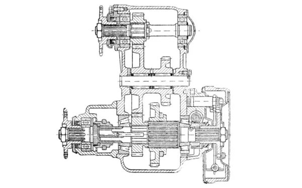 Раздатъчната кутия, създадена специално за 410 и за неосъществените всъдеходи 415 и 416