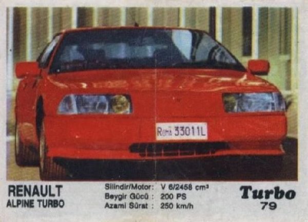 Пълна серия от 100 картинки "Turbo".