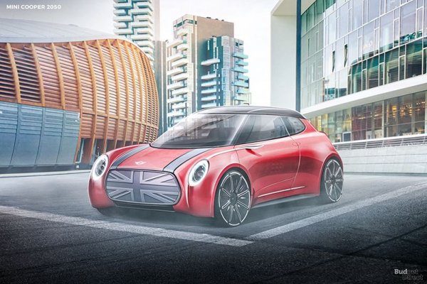 Оригиналният Mini с две врати е икона, но той съществено беше променен, когато BMW пое контрола над британската марка. Затова в Budget Direct очакват, че през 2050 година моделът ще се върне към корените си, тоест ще е по-малък, но с голяма предна решетка с релефен флаг на Union Jack.