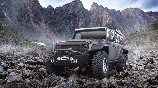 Jeep Wrangler Tomahawk 6х6. Пикапът е дело на китайското ателие G. Patton