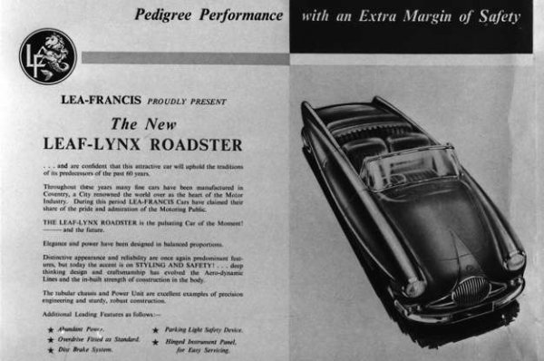 Тази спортна кола е създадена по идея на Кенет Бенфийлд – строителен предприемач, който се виждаше като производител на автомобил. Нейната поява беше форсирана, за да може окончателният вариант да бъде показан на автомобилното изложения в Ърлс Корт през 1960 г. В крайна сметка обаче никой не повярва в кола, която е по-скъпа от Jaguar XK150 и е задвижвана от двигател Ford Zephyr. Затова и от нея бяха произведени само три бройки.