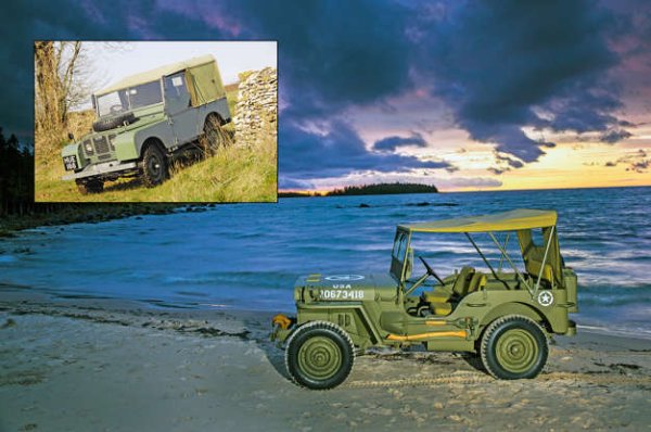 Истинския пионер: Willys MB (1941 година)

Възприеман като пионер: Land Rover (1948 година)

Ще познаете Willys MB по прякора му Jeep, въпреки че ще отнеме много време за да се обяснят различните теории откъде идва това. Самата кола  по-проста за обяснение и е резултат от поръчка на американската армия за високоманеврено, леко, универсално превозно средство.
Състезанието за нейното създаване е спечелено от Willys. Този здрав джип е толкова впечатляващо годен за целта, че Дуайт Айзенхауер навремето го обяви за един от трите инструмента – заедно с десантния кораб и самолета „Дакота“, спечелили Втората световна война.

В Англия просто видяха, че такава кола може да се използва от почти всеки, който иска да отиде на трудно достъпно място.  И Land Rover (на малката снимка) набързо беше пуснат, за да оставе в производство близо 70 години.