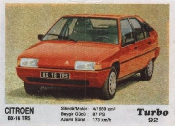 Пълна серия от 100 картинки "Turbo".
