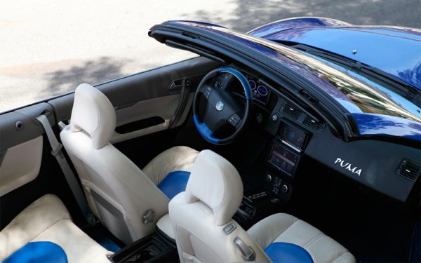 И ако това не ви изглежда достатъчно шантаво, погледне отблизо колата – в нейната среда има част от обикновен кабриолет Volvo C70, включваща интериор, предно стъкло, трансформируем покрив и врати. 

Фаровете на Puma също са шведски. Задвижването на автомобила става със 7,0-литров V8 от General Motors, който развива 505 к.с. , но и това не му осигури много фенове. 