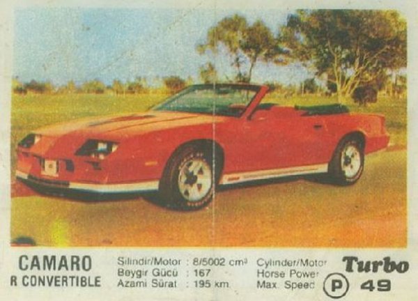 Пълна серия от 100 картинки "Turbo".