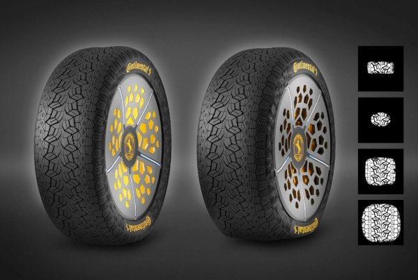 Адаптивните гуми са проектирани по същия начин като лапите на гепард, които променят позицията на ноктите си за по-добро сцепление. Инженерите са създали протектори с променлива твърдост, подобряващи управлението на различни повърхности.