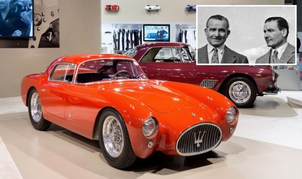 Още веднъж обаче възходът на компанията бил прекъснат от война. Фабриката на Maserati по принуда заменила автомобилите с производство на свещи, акумулатори и вагони за военни нужди. Но братята не спирали да работят по бъдещата първа серийна кола за цивилни нужди - и през 1947 тя най-после дебютирала на Женевския автосалон, под името А6. Шестцилиндровият мотор бил дело на гениалния Алберто Масимино, когото Орси успял да отмъкне от Alfa Romeo. Дизайнът бил на Батиста "Пинин" Фарина. Моделът се оказал изключително успешен. Но през 1948 договорът на братята изтекъл. Орси им предложил нов, но след дълги колебания те предпочели да напуснат и да създадат нова собствена фирма за спортни автомобили - OSCA (просъществувала до 1967). 

НА СНИМКАТА: Една от версиите на A6. На малката снимка: Биндо и Ернесто Мазерати по времето на OSCA
