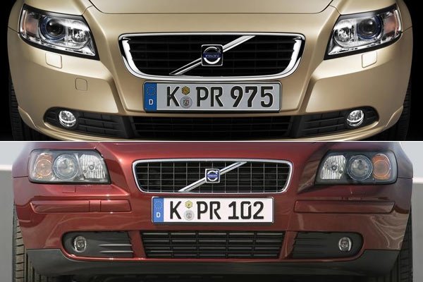 сравнение между новия (горе) и стария модел