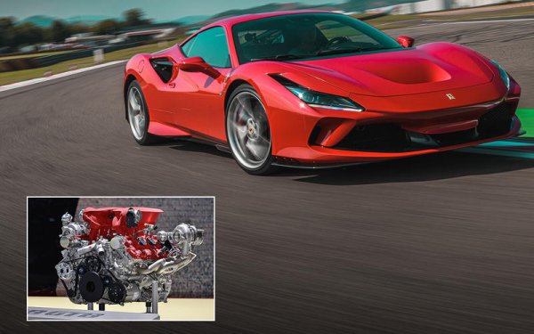 V8 Моторът с туинтурбо и директно впръскване замества атмосферния F136 в моделите на Ferrari и Maserati през 2013. Той печели голямата награда в &bdquo;Международен двигател на годината&rdquo; няколко пъти, като взима титлата и в няколко различни категории.

Без асистенция, моторът постига мощност от 720 к.с. при Ferrari F8 Tributo (на снимката). Той е и част от хибридната система на SF90, постигаща внушителните 1000 конски сили.