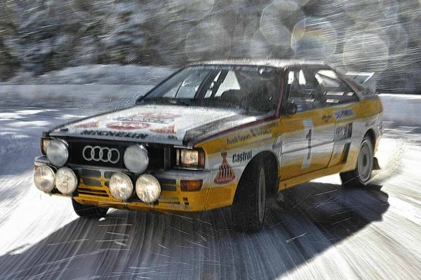 Да. Още едно Audi. Въпреки че в този случай това е един от най-прочутите автомобили на компанията от Инголщат в нейната история. Това е  Audi Quattro, радикален рали автомобил, който изисква от пилота да бъде, меко казано, доста опитен зад волана.

Рьорл също така подчертава, че звукът на 5-цилиндровия двигател е фантастичен, но посочва, че може да преброи на пръстите на едната си ръка хората, които могат да го управляват правилно. По целия свят. "Когато само двама или трима души на света могат да управляват тази кола както трябва, вероятно не е добра идея&hellip; Но цялата тази мощност в ръцете ти е забавна".
