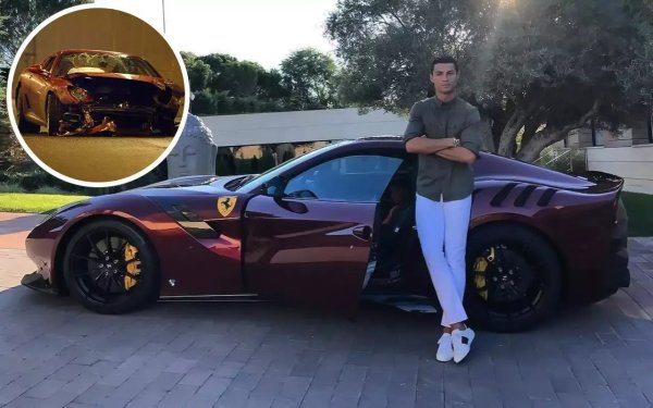 Португалската футболна суперзвезда явно не се справя добре с италианските суперавтомобили. През 2009 г. той караше твърде бързо в тунел и катастрофира с Ferrari 599 GTB Fiorano. Роналдо обаче не се разстрои много от инцидента и скоро след това добави още по-бързо Ferrari F12 към колекцията си.
